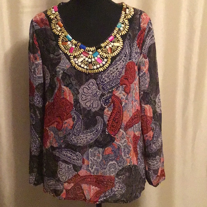 Multicolor Statement Top